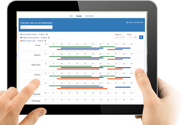 Control de horarios y vacaciones